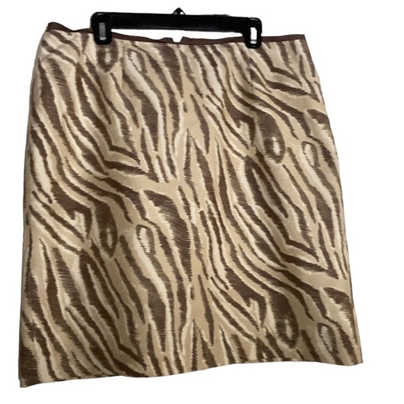 LOFT Zebra Jungle Animal Print Pencil Skirt Size 18 - Picture 1 of 8